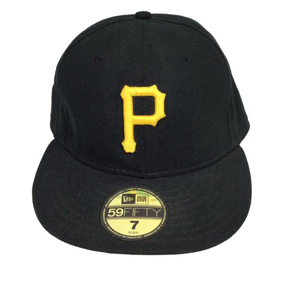 New Era 59Fifty Black Pittsburgh Official on Field Embroidered Logo Fitted Hat 7 - Picture 1 of 14